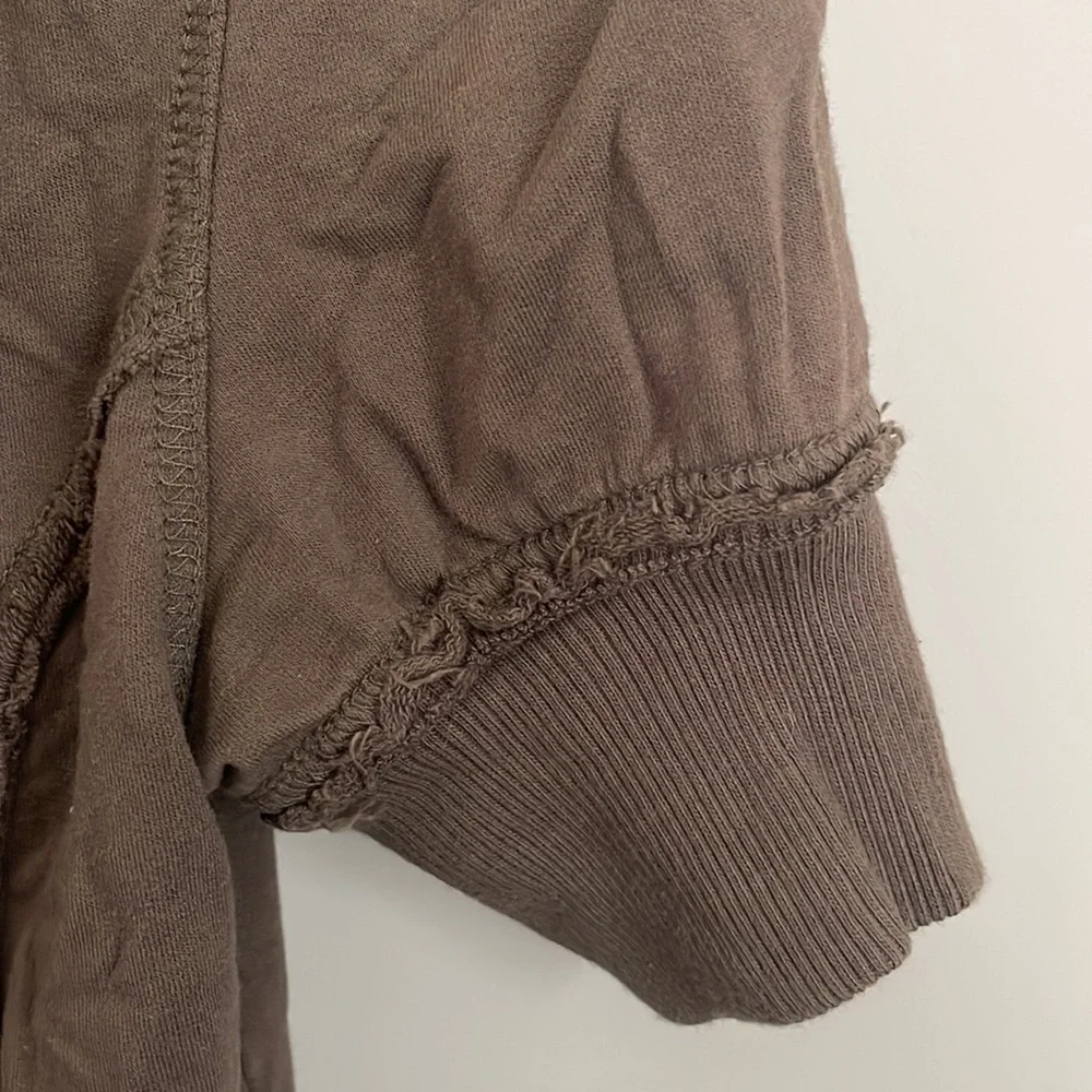 Mossimo Shacket- dark Taupe-Brown Short sleeves Half button Front pocket- Latge - Picture 7 of 10